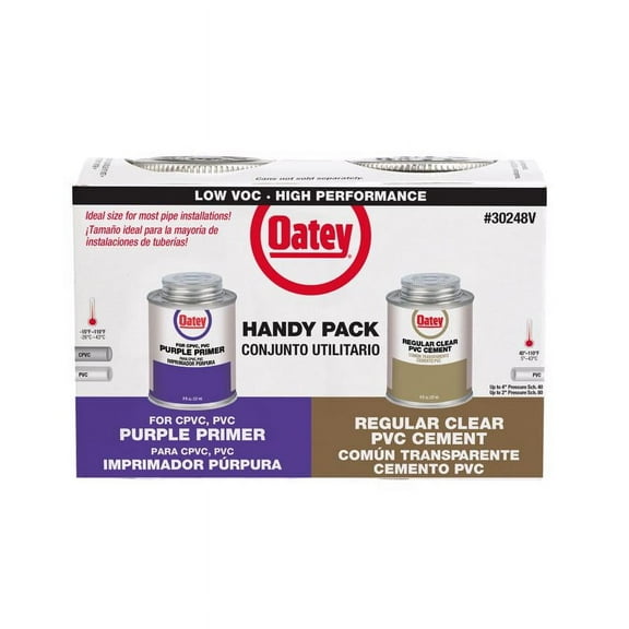 Oatey 4014715 8 oz Primer & Cement for PVC - Clear & Purple