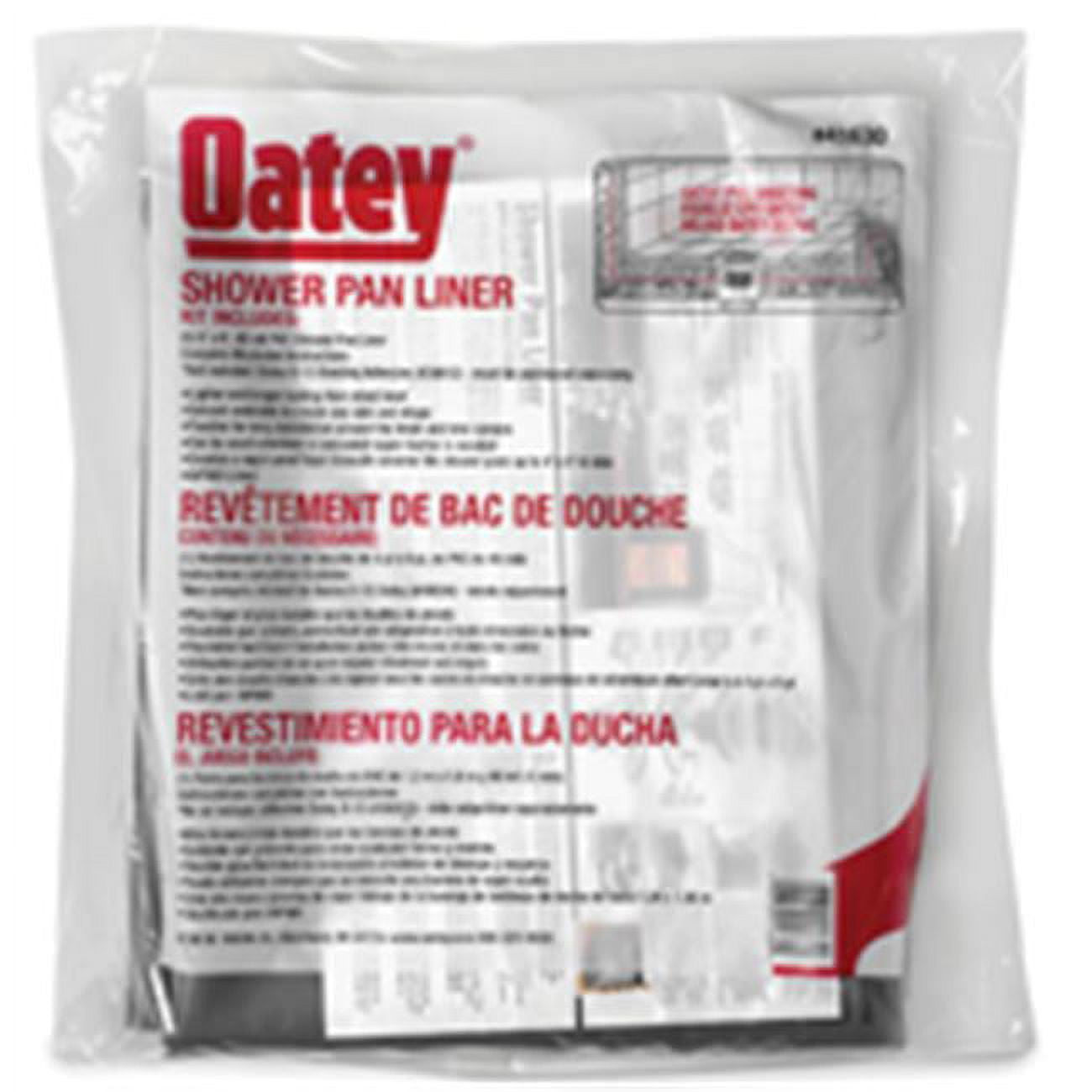 Oatey 41630 40-Mil PVC Shower Pan Liner, 5'x6', Gray - Walmart.com