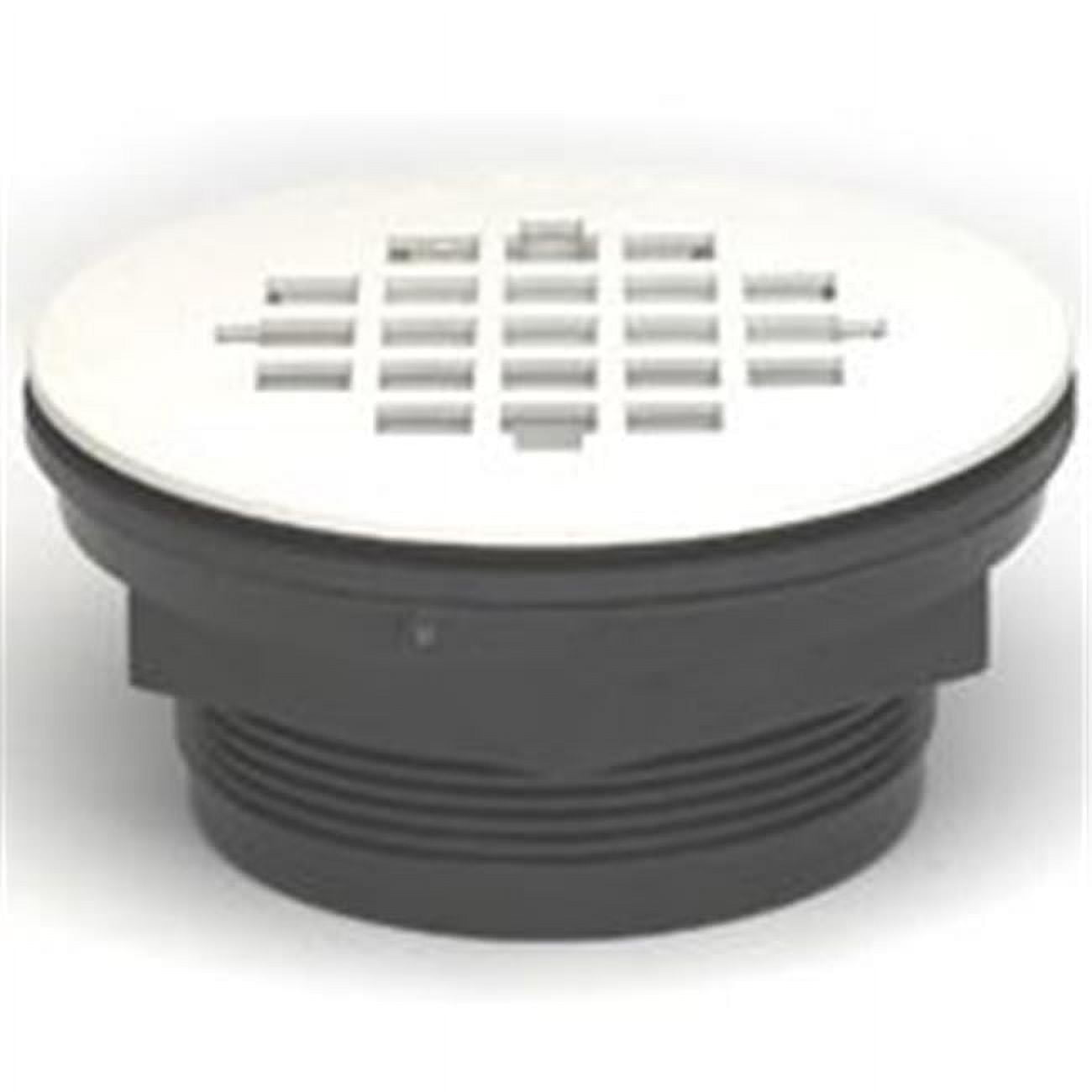 Oatey 42077 No-Calk Plastic Strainer ABS Shower Drain, 2", Black