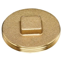 1-1/2" Brass Raised Head Plug, Oatey, 42369