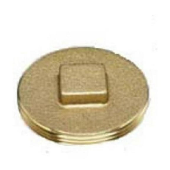 Oatey 42373 Raised Head Plug, Brass, 3-1/2 In. - Quantity 1