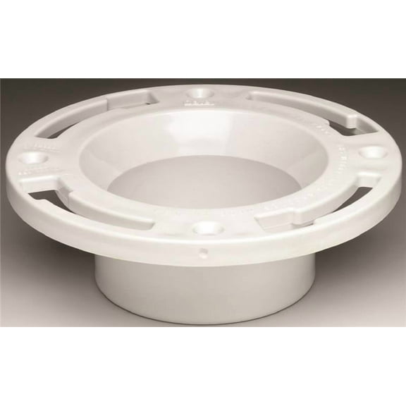 Oatey 43507 Closet Flange, 3 in Connection, PVC, White, For: Most Toilets