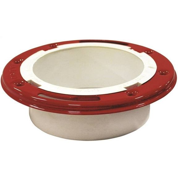 Oatey 43521 Closet Flange, 4 in Connection, PVC, White, For: 4 in Pipes