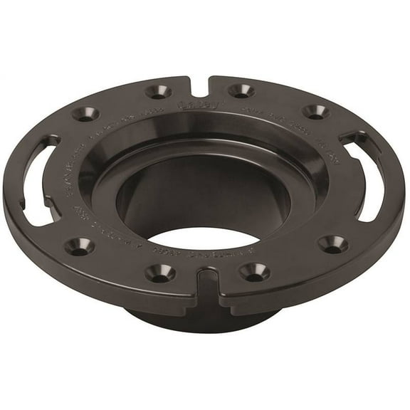 Oatey 43584 Closet Flange, 3 in Connection, ABS, Black