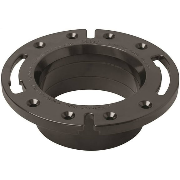 Oatey 43586 Closet Flange, 4 in Connection, ABS, Black