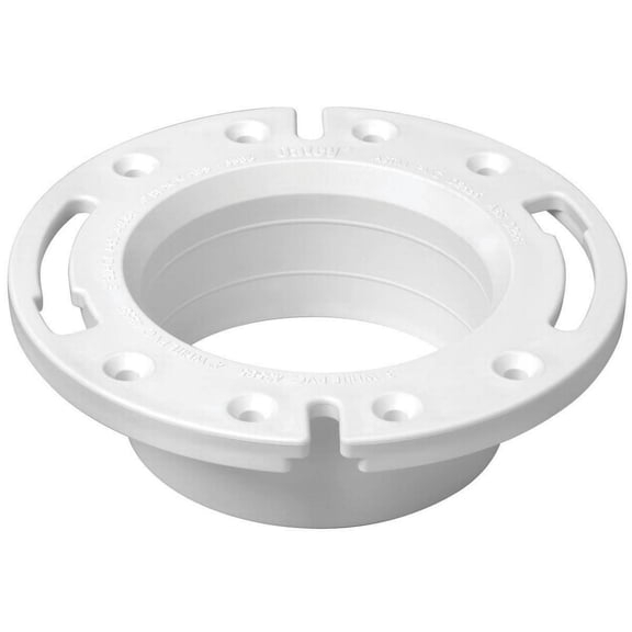 Oatey 43587 PVC Spigot Fit Closet Flange with Plastic Ring, 4"