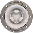 thumbnail image 1 of Oatey 435882 Fast Set 3" Spigot PVC, Hub Toilet Flange with Test Cap and Stainless Steel Ring White, 1 of 1