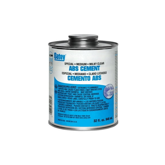 Oatey 4393484 16 oz ABS Special Milky Clear Cement