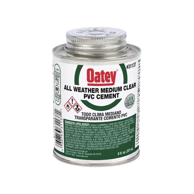 Oatey  8 oz Medium PVC All Weather Cement, Clear - Pack of 12