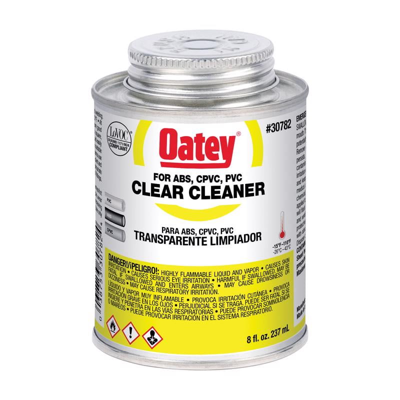 Oatey Clear ABS CPVC PVC Pipe Cleaner with Applicator, 8 oz