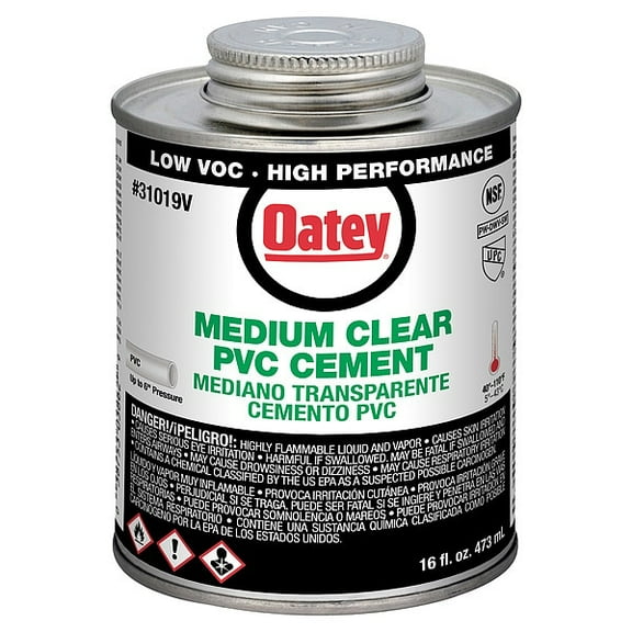 Oatey Cement,Brush-Top Can,16 fl oz,Clear 31019V