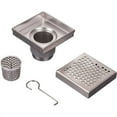 thumbnail image 1 of Oatey DSS4040R2 4 x 4 in. Stainless Steel Square Shower Drain with Wave Pattern Drain Cover, 1 of 9