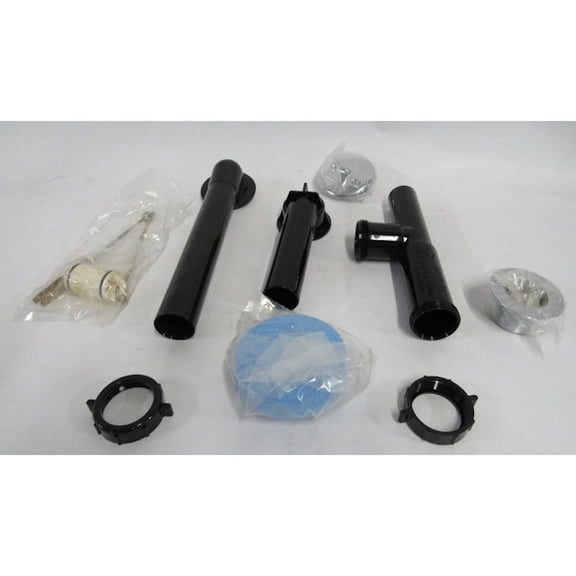 Oatey Dearborn Brass Plastic Tubular Bathtub Drain with Black Trip-lever Stopper