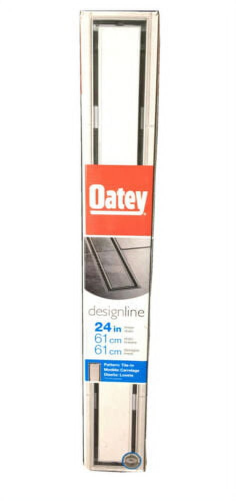 Oatey Designline 24 in. Stainless Steel Linear Shower Drain with Tile-in Pattern Drain Cover, Silver