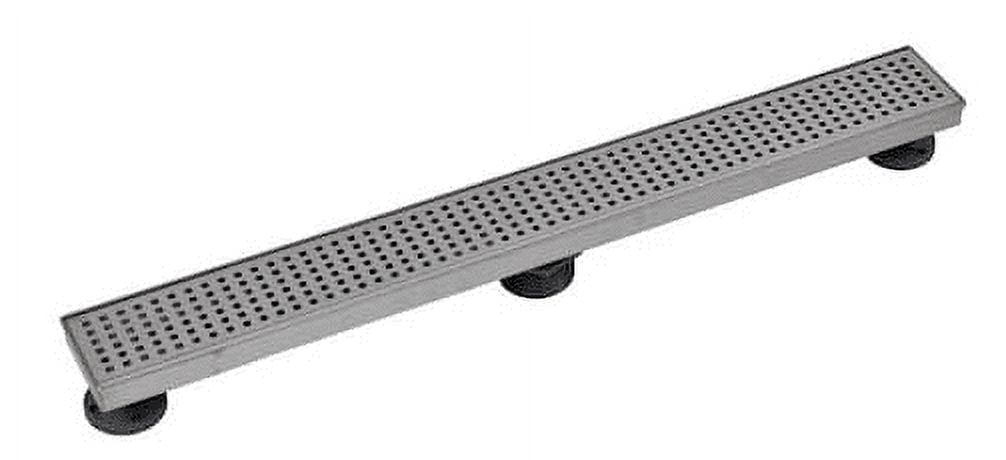 28" Stainless Steel Linear Shower Drain with Square Grate