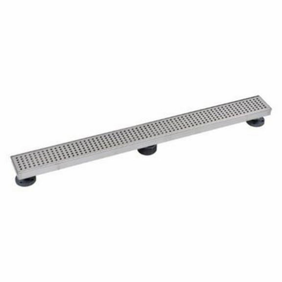 Oatey Designline 32 in. Stainless Steel Linear Shower Drain with Square Pattern Drain Cover, Silver