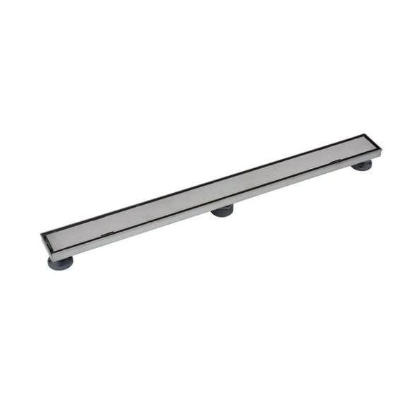 Oatey Designline 36 in. Stainless Steel Linear Shower Drain with Tile-in Pattern Drain Cover, Silver