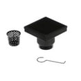 thumbnail image 1 of Oatey Designline 4 in. x 4 in. Stainless Steel Square Shower Drain with Square Pattern Drain Cover in Matte Black, 1 of 6