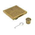 thumbnail image 1 of Oatey Designline 6 in. x 6 in. Stainless Steel Square Shower Drain with Square Pattern Drain Cover in Brushed Gold, 1 of 6