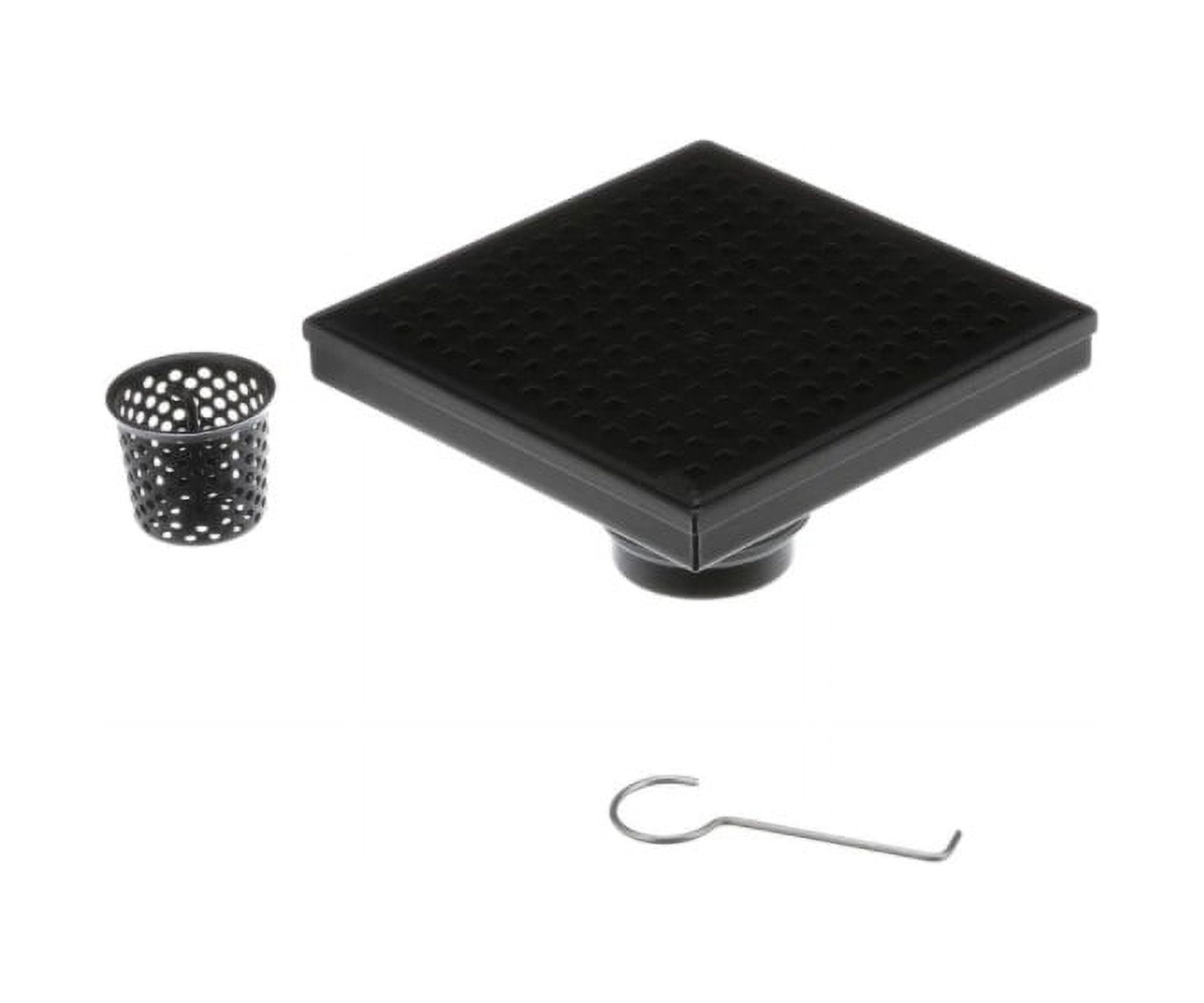 Oatey Designline 6"x6" Stainless Steel Shower Drain w/Drain Cover in Matte Black