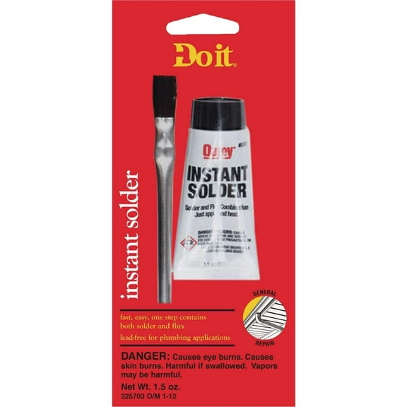 Oatey Do It Instant Solder, 1-1/2 Oz, Solid, 95% Tin, 5% Antimony