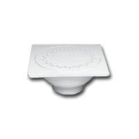Oatey Drain, Bell Trap, Schedule 40 PVC , Hinged Cover, 9 x 9-In.
