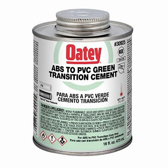 Oatey 4014712 16 oz Transition Cement for ABS & PVC - Green