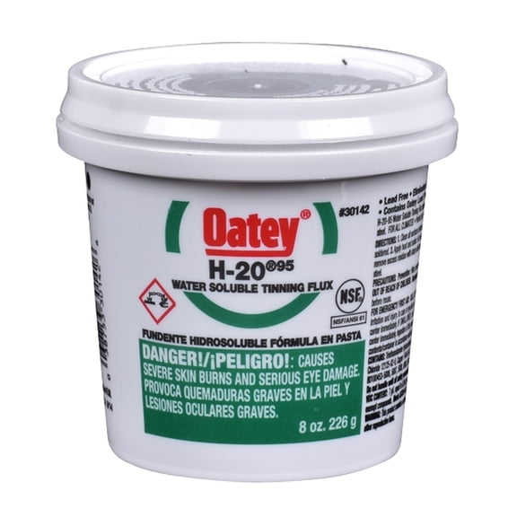 Oatey H-20 95 8 Oz. Water Soluble Tinning Flux, Paste 30142