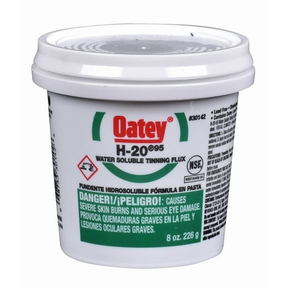 Oatey H-20 95 8 Oz. Water Soluble Tinning Flux, Paste 30142