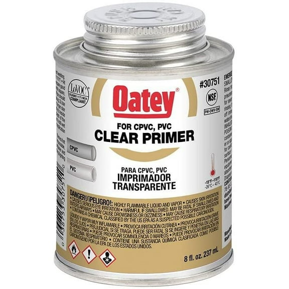 Oatey House Clear PVC CPVC Paint Primer, 8 oz