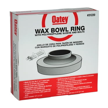 Oatey Leak-Proof Petroleum Toilet Wax Bowl Ring with Polyethylene Sleeve and Bolts