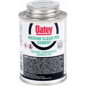 Oatey Medium Clear PVC Cement - Pack of 2 Residential Use, Standard Application