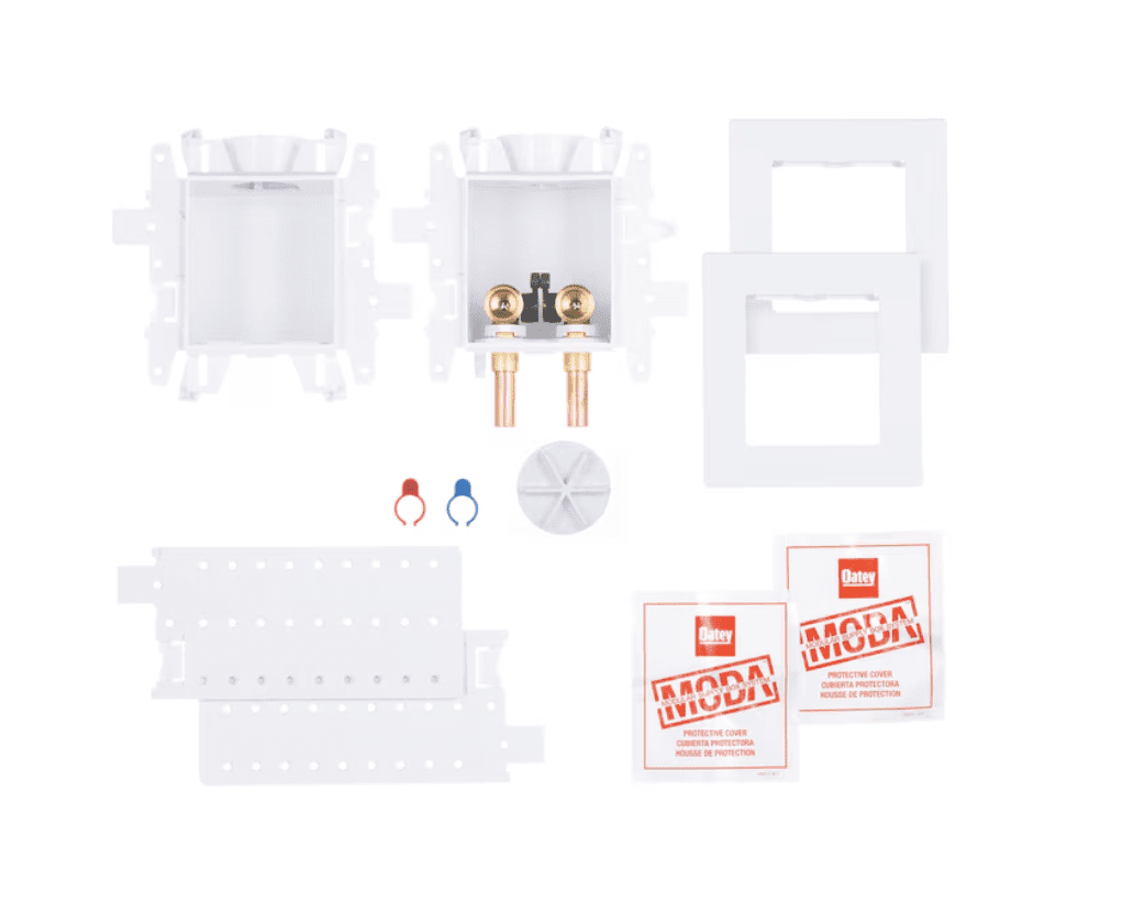 Oatey Moda Quarter turn ball valve Copper sweat Washing machine Outlet Box