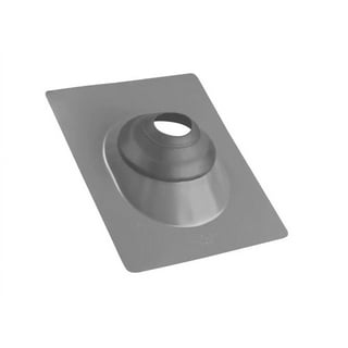 No-Calk 12 in x 14-1/2 in. Galvanized Steel Gray Vent Pipe Roof Flashing with 3 in. - 4 in. Adjustable Diameter No-Calk 12 in x 14-1/2 in. Galvanized Steel Gray Vent Pipe Roof Flashing with 3 in. - 4 in. Adjustable Diameter