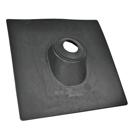 Oatey No-Calk Roof Pipe Flashing - Thermoplastic, 3 In. - Black — Residential Use, Standard Application