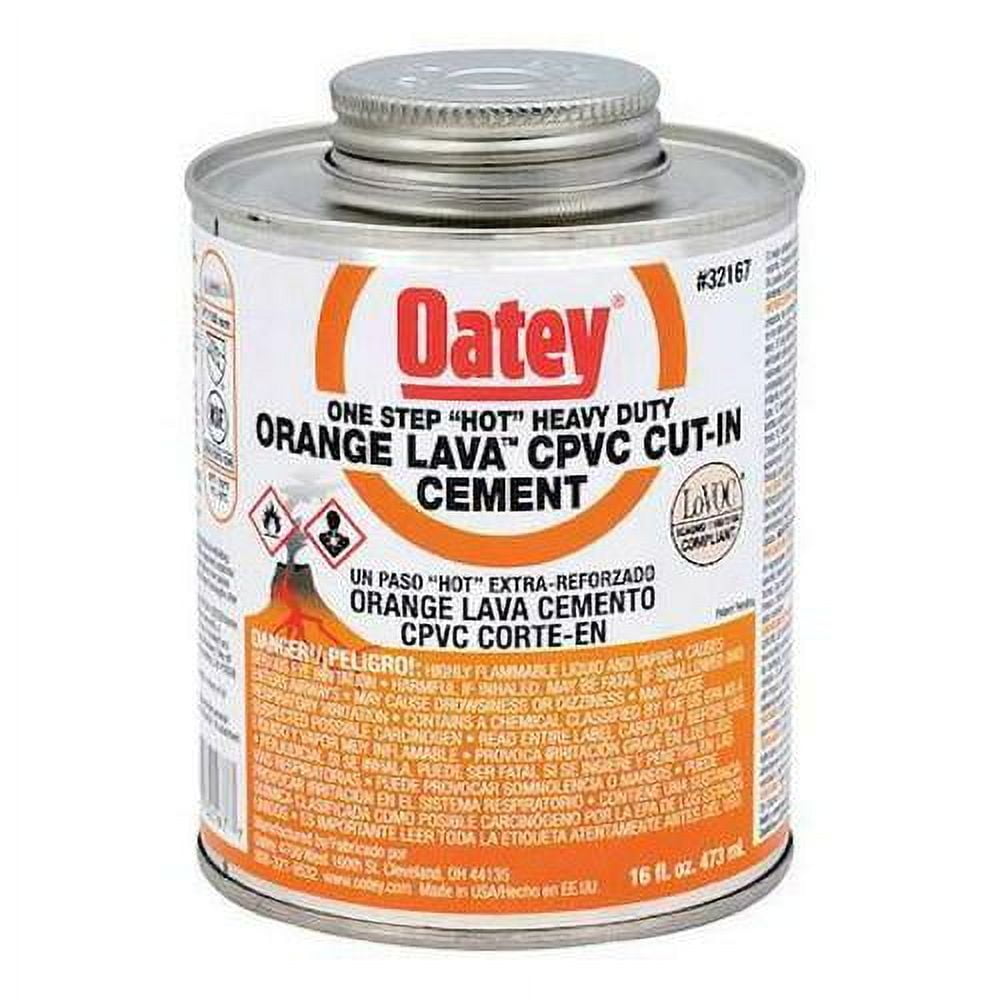 Oatey Orange Lava CPVC Cement, 16 oz, Low VOC