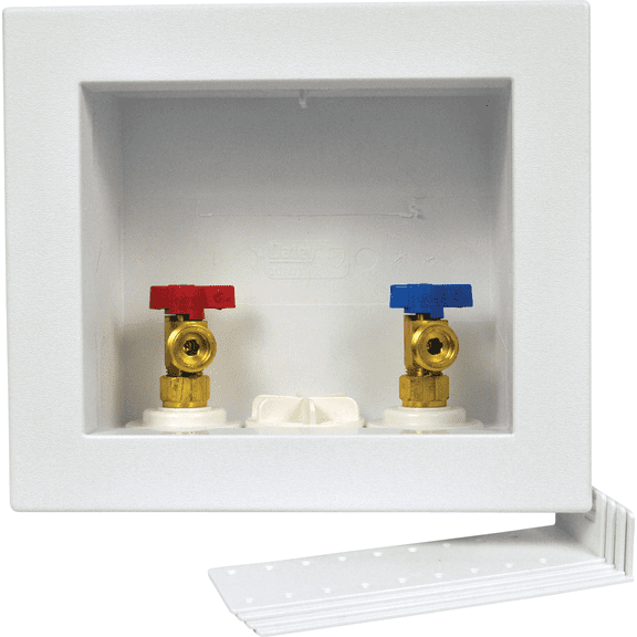 Oatey Quadtro Washing Machine Outlet Box with PEX Connection - Single Pack  Home & Garage Storage, Stackable Design