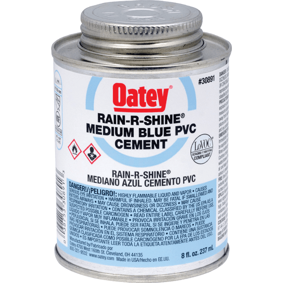 Oatey Rain-R-Shine PVC Cement - Single Pack Residential Use, Standard Application