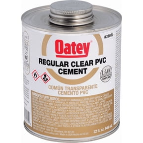 Oatey Regular Clear PVC Cement - Pack of 4 Residential Use, Standard Application