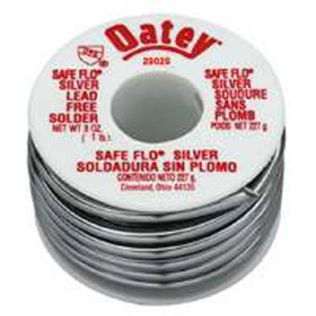 Oatey 29025 Safe-Flo Wire Solder, 1 Lb Bulk, Solid, Gray, Silver