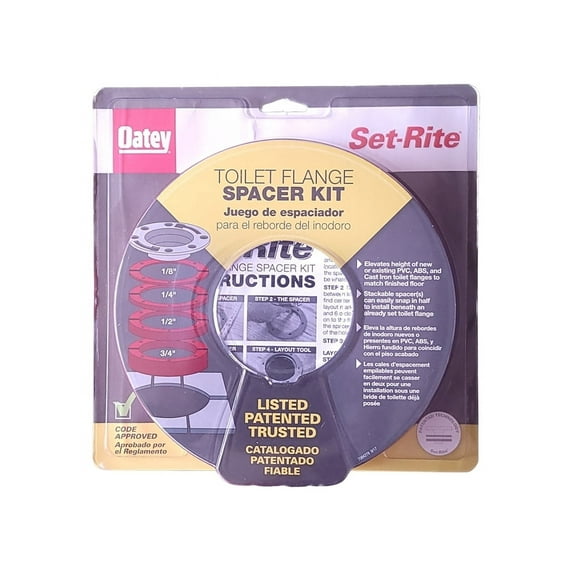 OATEY 43406 Set-Rite Spacer Kit-Includes all 4 sizes, 1/8", 1/4", 1/2", 3/4", Red, Yellow