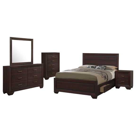 Oatfield Dark Cocoa 5-piece Queen Bedroom Set