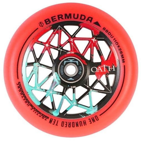 Oath Bermuda Wheels - 120mm Black Red and Teal