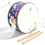 Oathx Kids Drum 8" Percussion Instrument for Toddler Educational Music Toys Gift Boys Girls Age 1-5