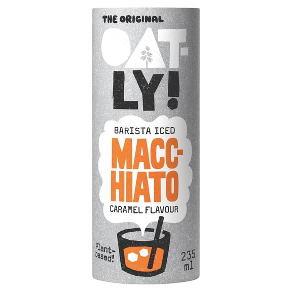 Oatly Barista Iced Caramel Macchiato 235ml, Imported from Britain