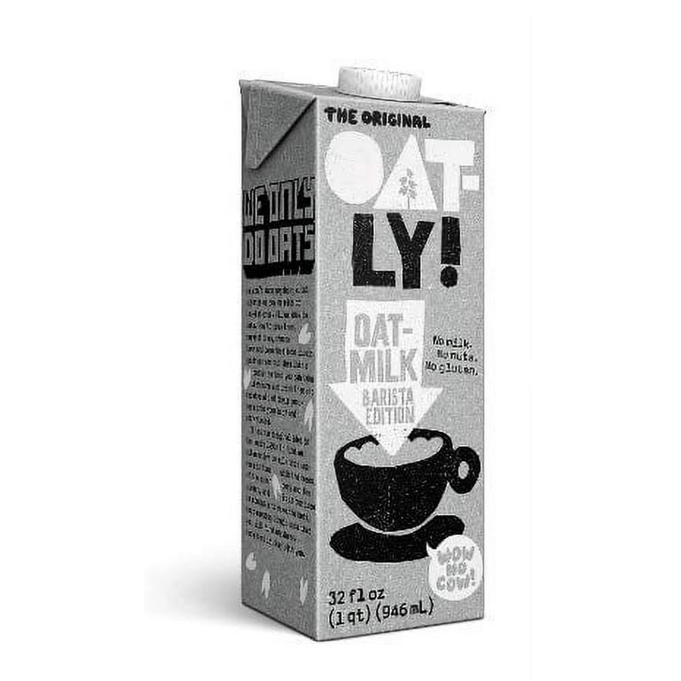 Oatly Oat Milk Barista Edition - Varita de espuma y espumador – El paquete  contiene 2 botellas de leche avena de 32 onzas y 1 espumador de leche