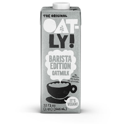 Oatly Barista Edition Oatmilk, Dairy-Free Milk, 32 fl oz Refrigerated Carton