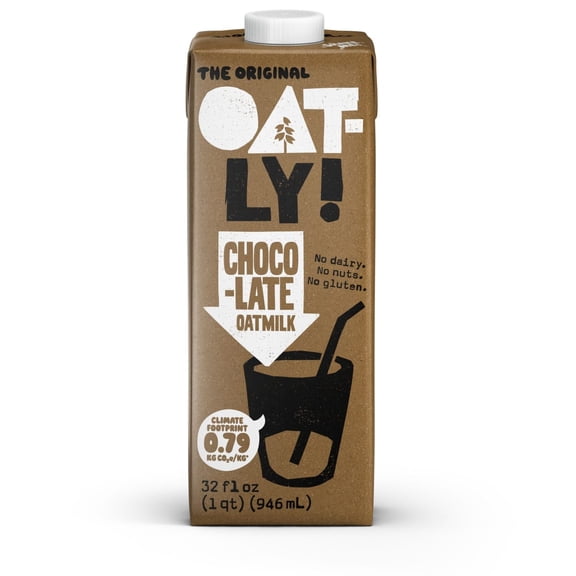Oatly Chocolate Oatmilk, Ambient Dairy-Free Milk, 32 fl oz Shelf-Stable Carton