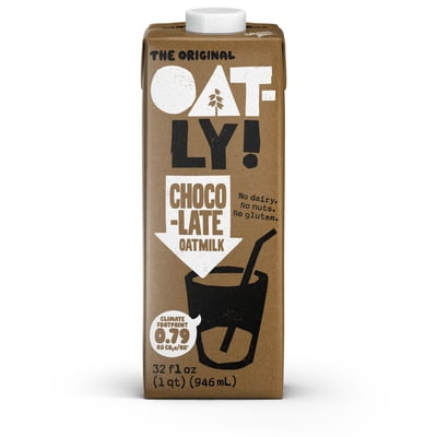 Oatly Chocolate Oatmilk, Ambient Dairy-Free Milk, 32 fl oz Shelf-Stable Carton