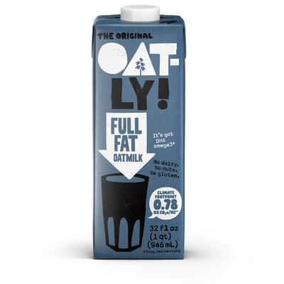 Oatly Full Fat Oatmilk, Ambient Dairy-Free Milk, 32 fl oz Shelf-Stable Carton